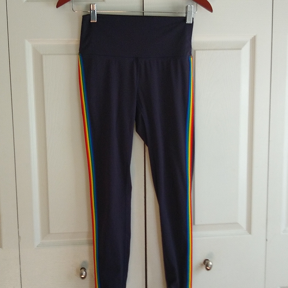Zyia Eclipse Rainbow Luxe  Hi rise  leggings size extra small navy color - Picture 3 of 10